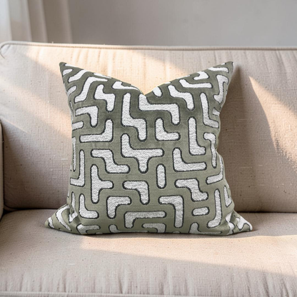 Decorative Pillow Bryce Kaki 22x22" Knife Edge Cover