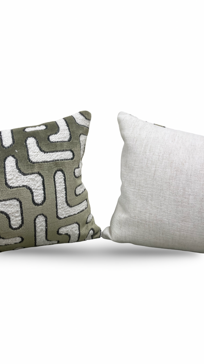 Lumbar Pillow Bryce Kaki 12x18" Knife Edge Cover