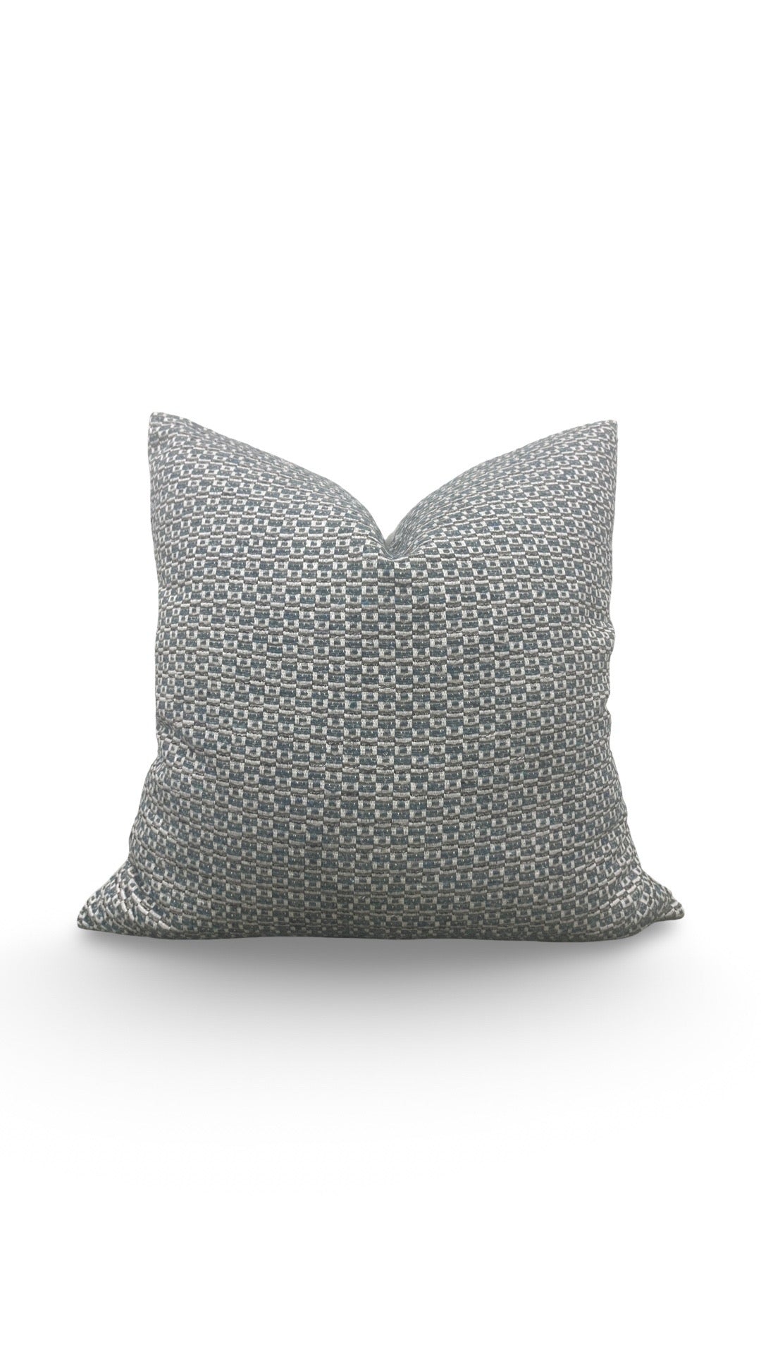 Casamance Decorative Pillow Chester Bleu 22x22" Knife Edge Cover