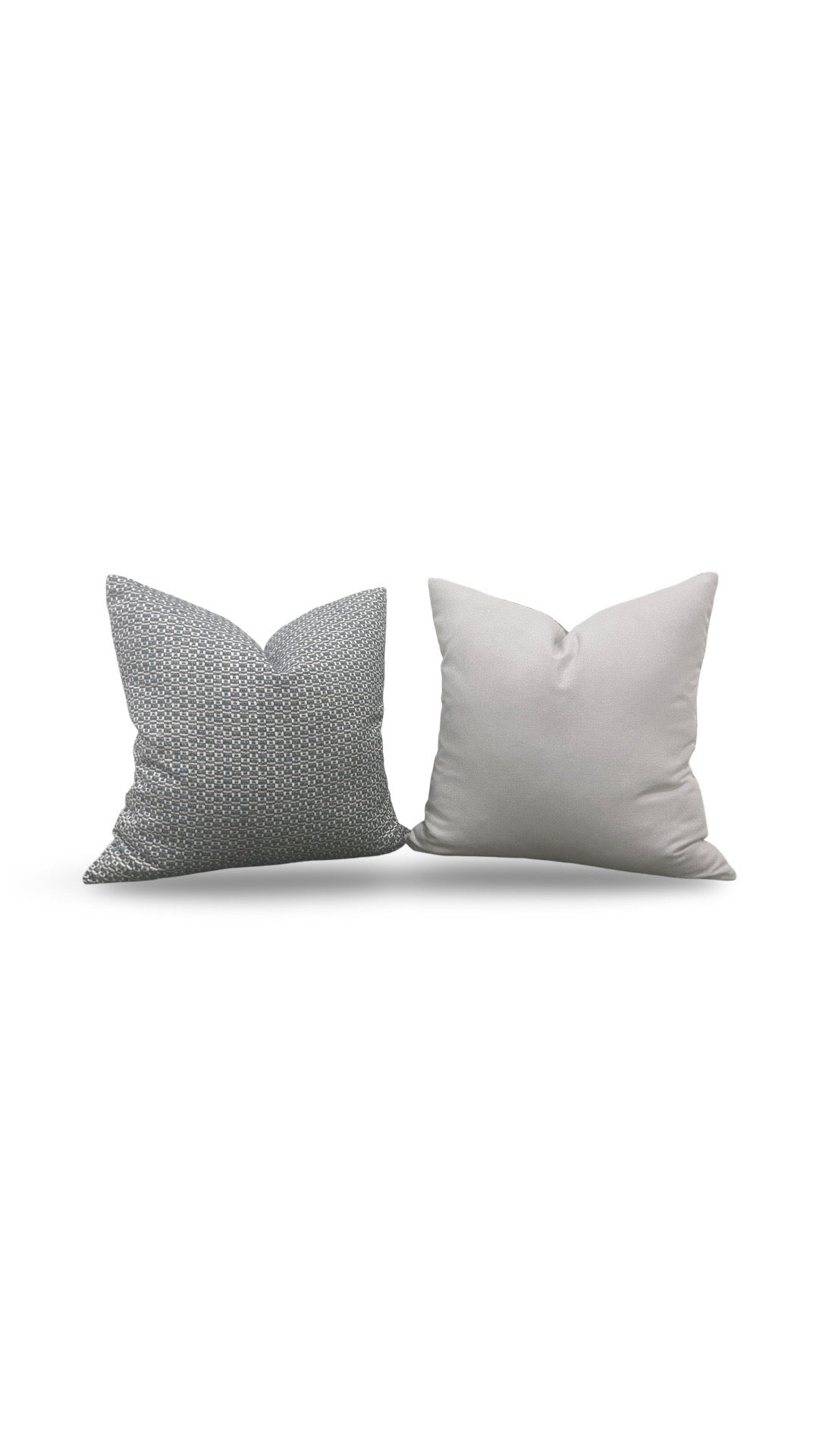 Casamance Decorative Pillow Chester Bleu 22x22" Knife Edge Cover