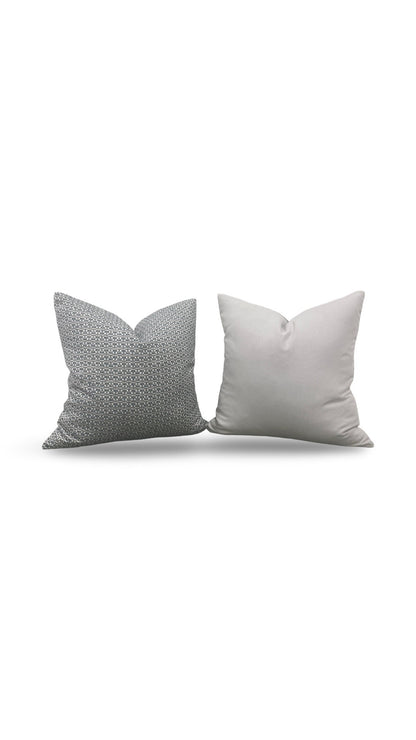 Casamance Decorative Pillow Chester Bleu 22x22" Knife Edge Cover