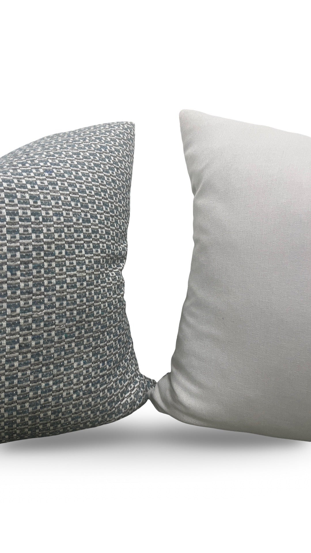 Casamance Decorative Pillow Chester Bleu 22x22" Knife Edge Cover