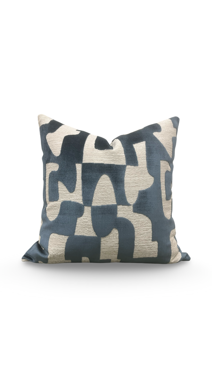 Decorative Pillow Melodie Petrole 22x22" Knife Edge Cover