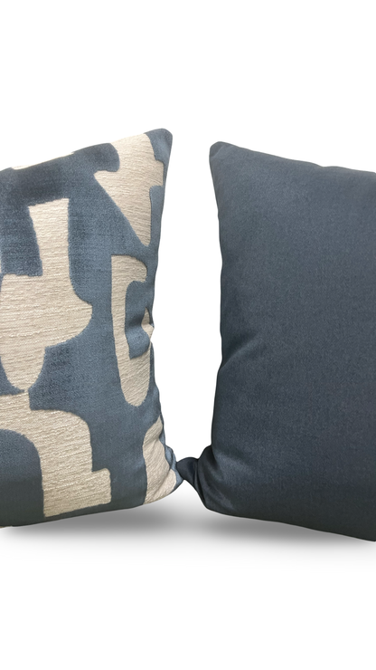 Decorative Pillow Melodie Petrole 22x22" Knife Edge Cover