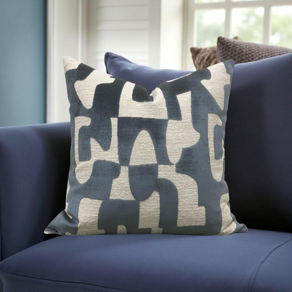 Decorative Pillow Melodie Petrole 22x22" Knife Edge Cover