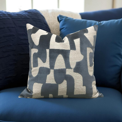 Decorative Pillow Melodie Petrole 22x22" Knife Edge Cover