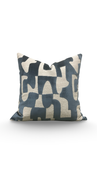 Decorative Pillow Melodie Petrole 22x22" Knife Edge Cover