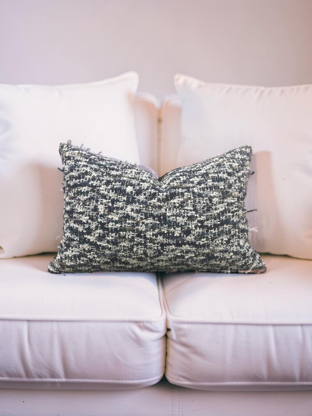 Casamance Lumbar Pillow Parmélie Orage - 12x18" Knife Edge Cover