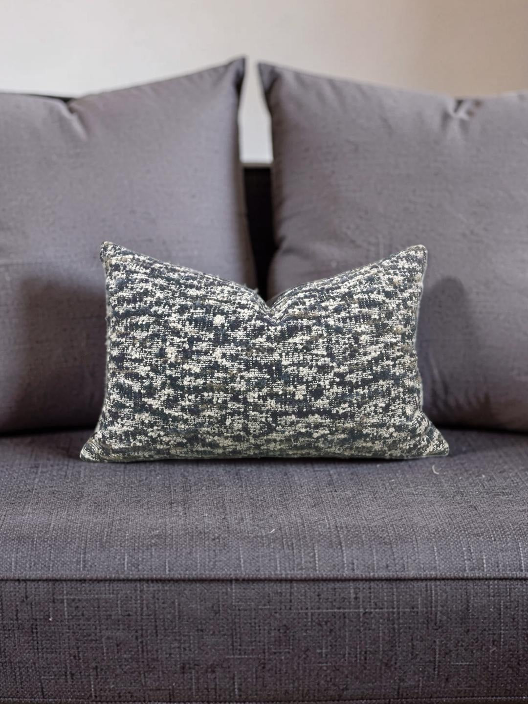 Casamance Lumbar Pillow Parmélie Orage - 12x18" Knife Edge Cover