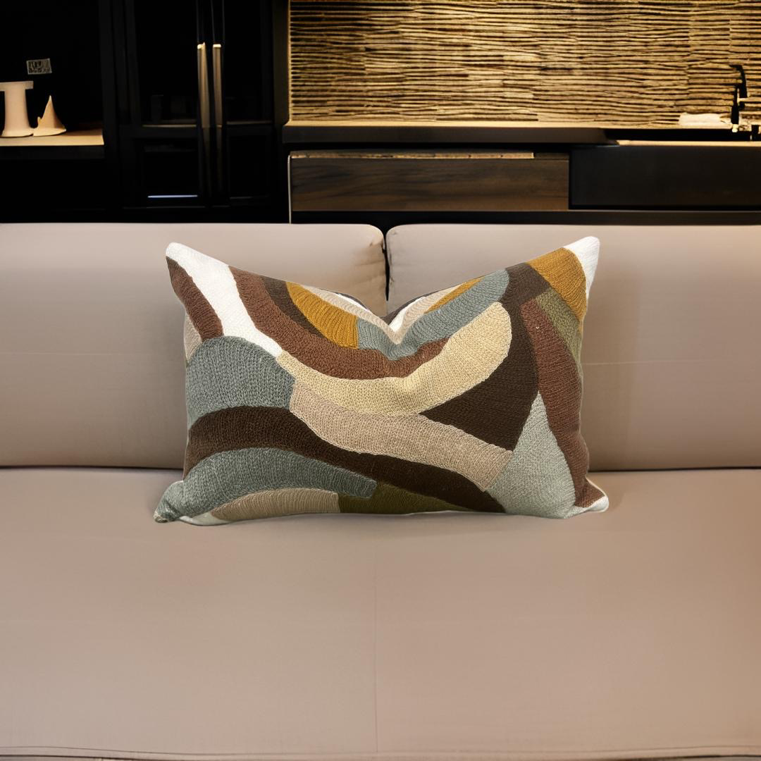 Art Club Rose Poudre 12x18" Knife Edge Decorative Lumbar Pillow