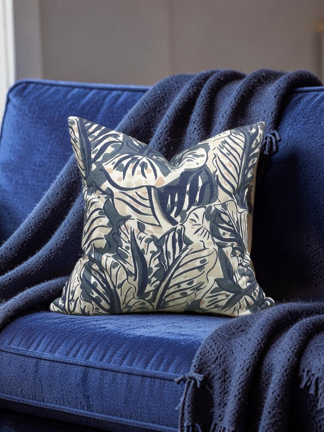 Christopher Farr Cloth Decorative Pillow Mille Feuilles 22x22" Knife Edge Cover