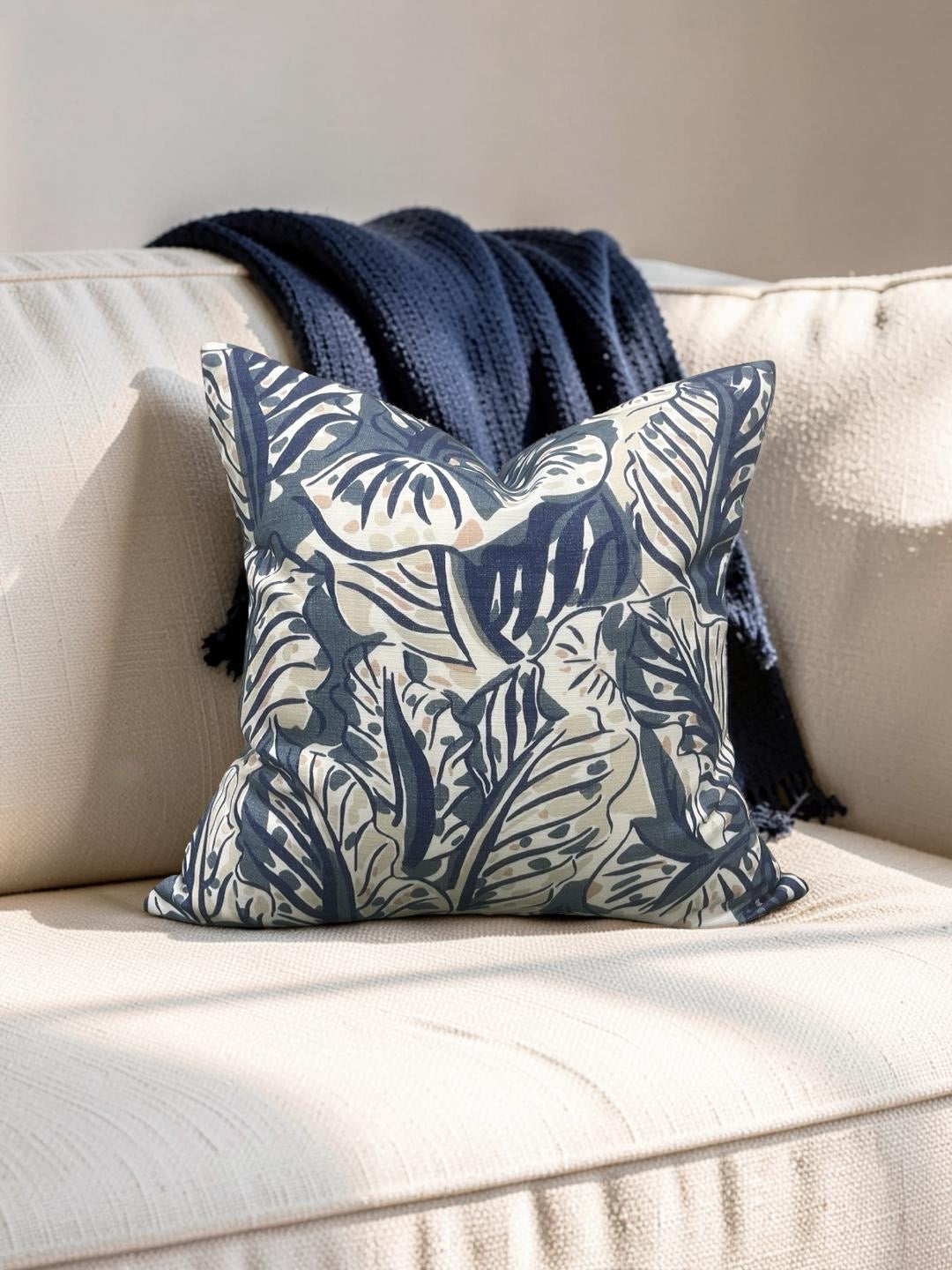Christopher Farr Cloth Decorative Pillow Mille Feuilles 22x22" Knife Edge Cover