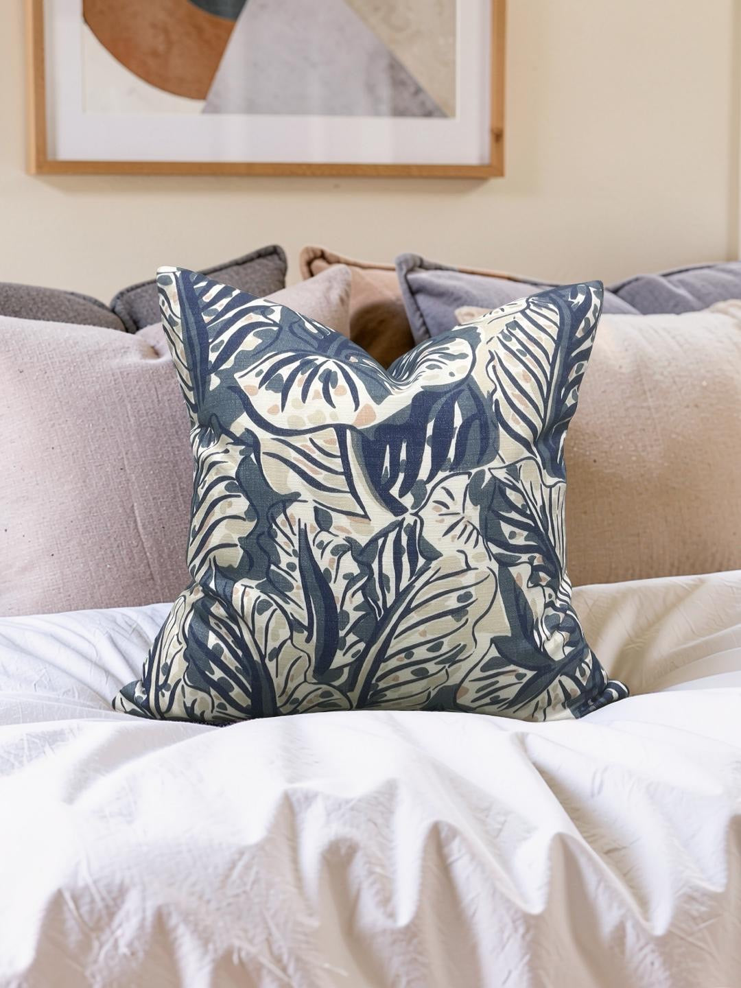 Christopher Farr Cloth Decorative Pillow Mille Feuilles 22x22" Knife Edge Cover