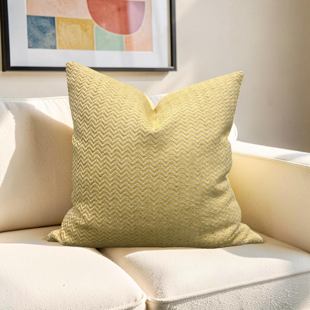 Decorative Pillow Serendipity Yellow 20x20" Knife Edge Cover