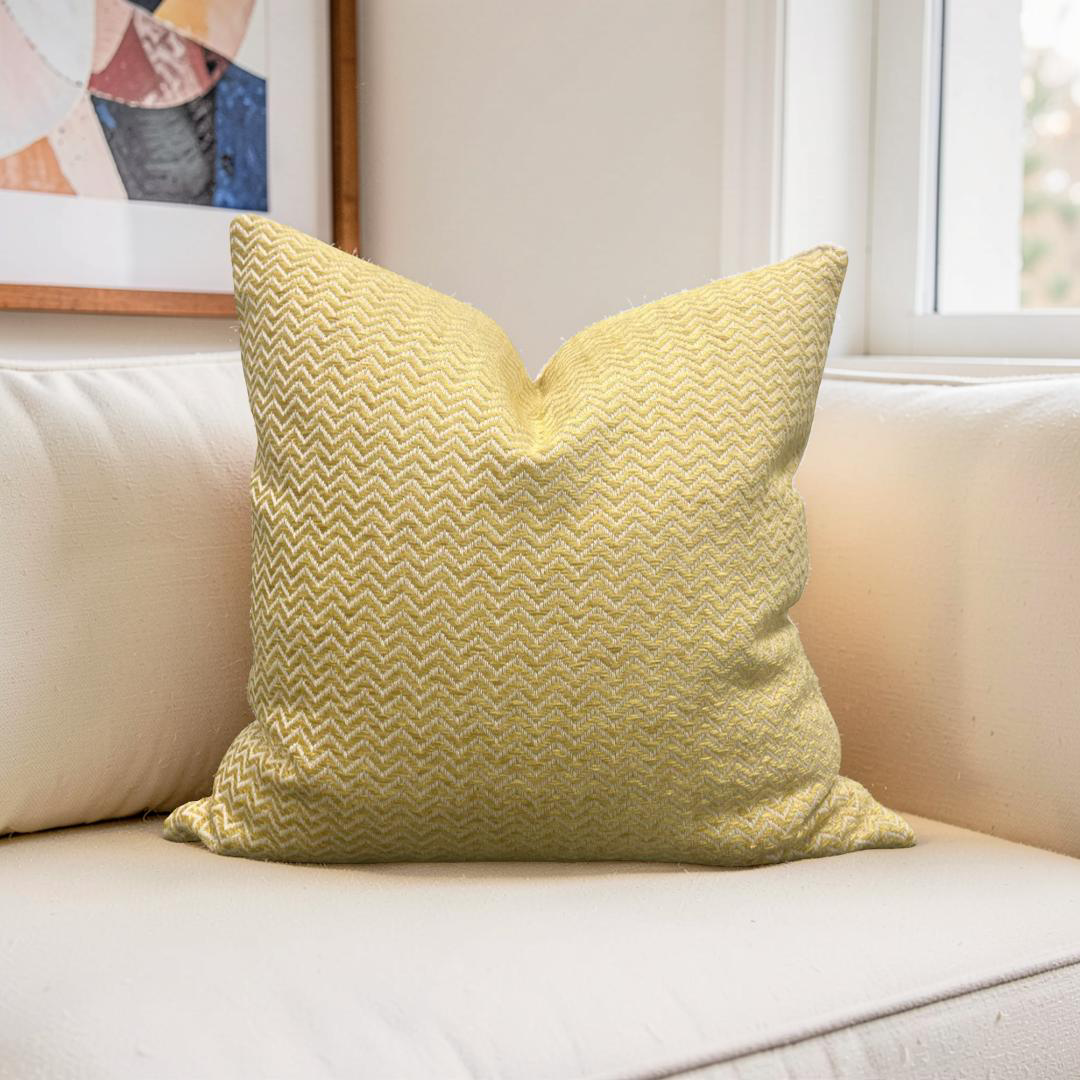 Decorative Pillow Serendipity Yellow 20x20" Knife Edge Cover