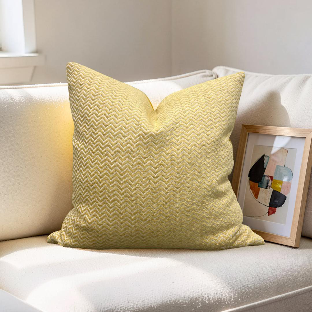 Decorative Pillow Serendipity Yellow 20x20" Knife Edge Cover