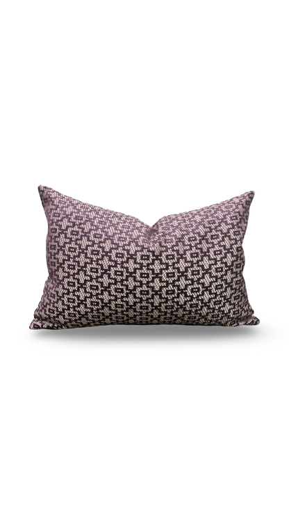 Mansour Damson 12X18" Knife Edge Decorative Lumbar Pillow