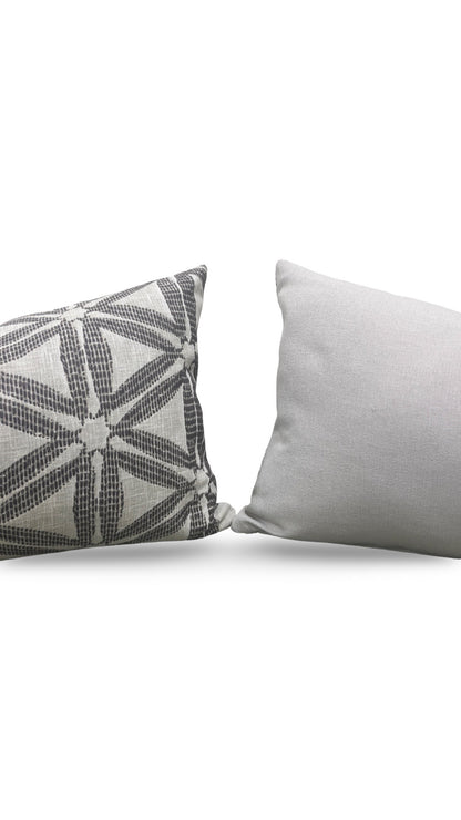 Lumbar Pillow Delta Charcoal 12x18" Knife Edge Cover