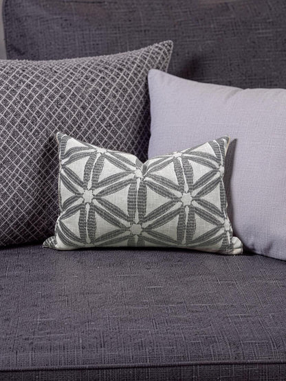 Lumbar Pillow Delta Charcoal 12x18" Knife Edge Cover