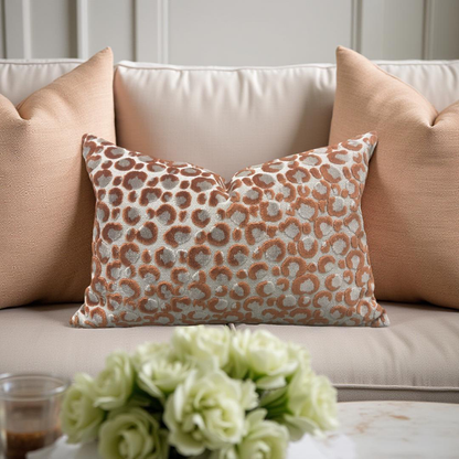 Lumbar Pillow Animal Print Pokot Spice 12x18" Knife Edge Cover