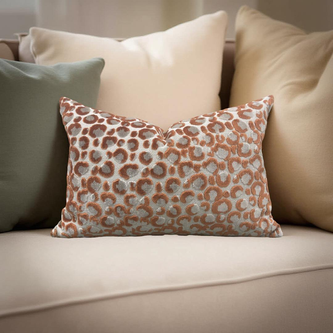 Lumbar Pillow Animal Print Pokot Spice 12x18" Knife Edge Cover