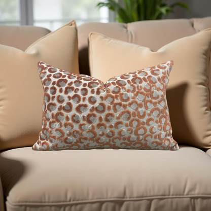 Lumbar Pillow Animal Print Pokot Spice 12x18" Knife Edge Cover