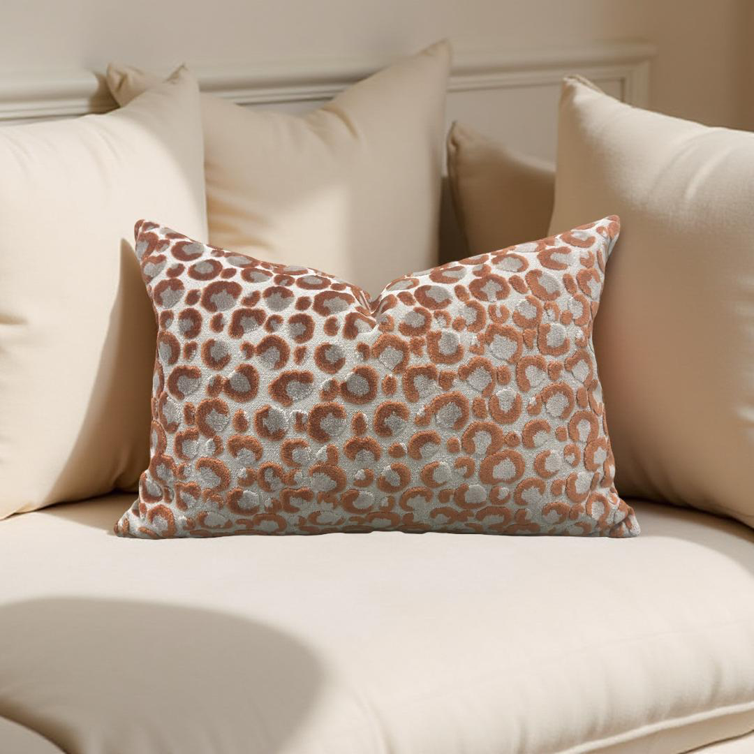 Lumbar Pillow Animal Print Pokot Spice 12x18" Knife Edge Cover