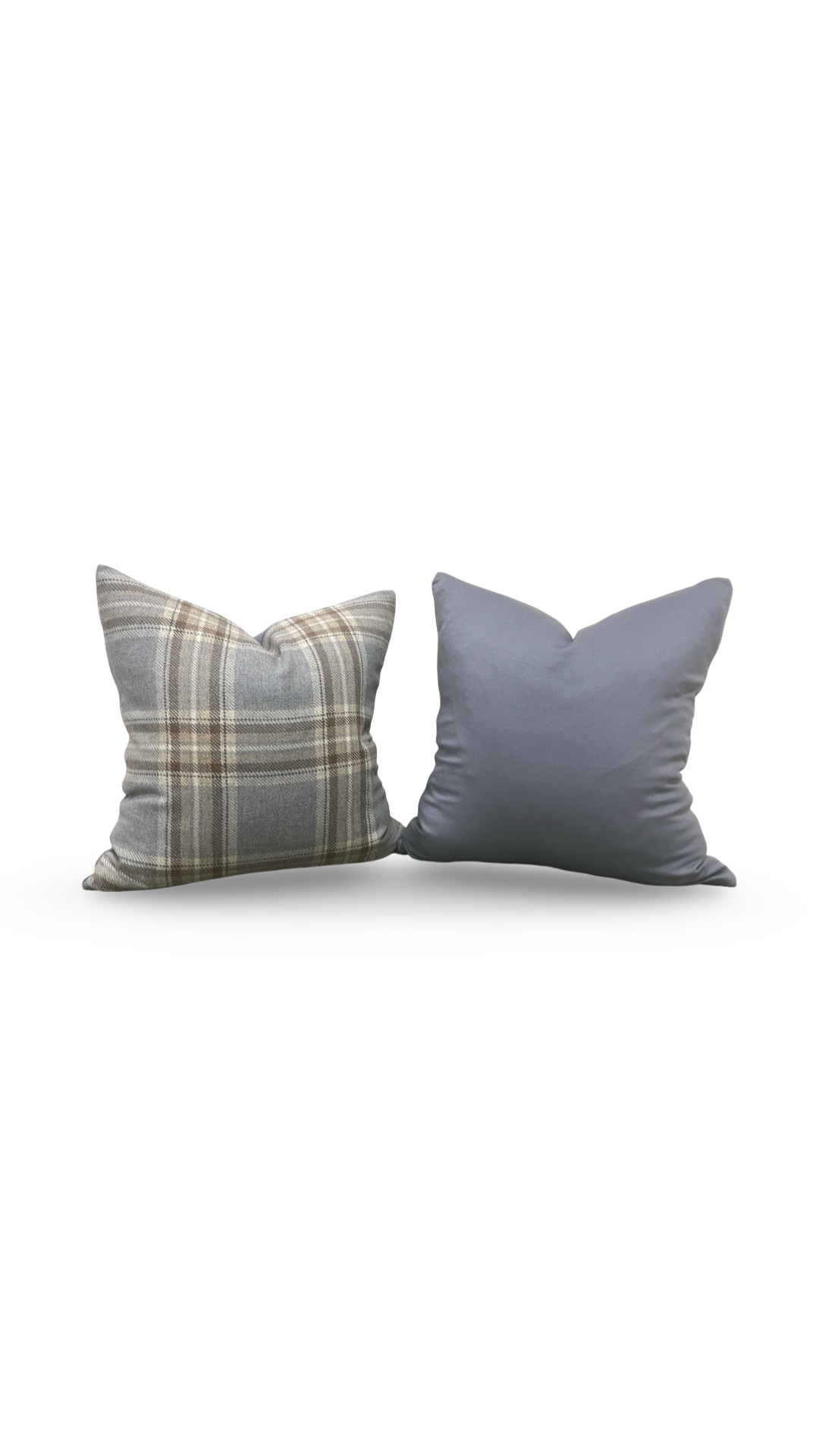 Plaid Decorative Pillow Erskine Plaid Old Blue 22x22" Knife Edge Cover