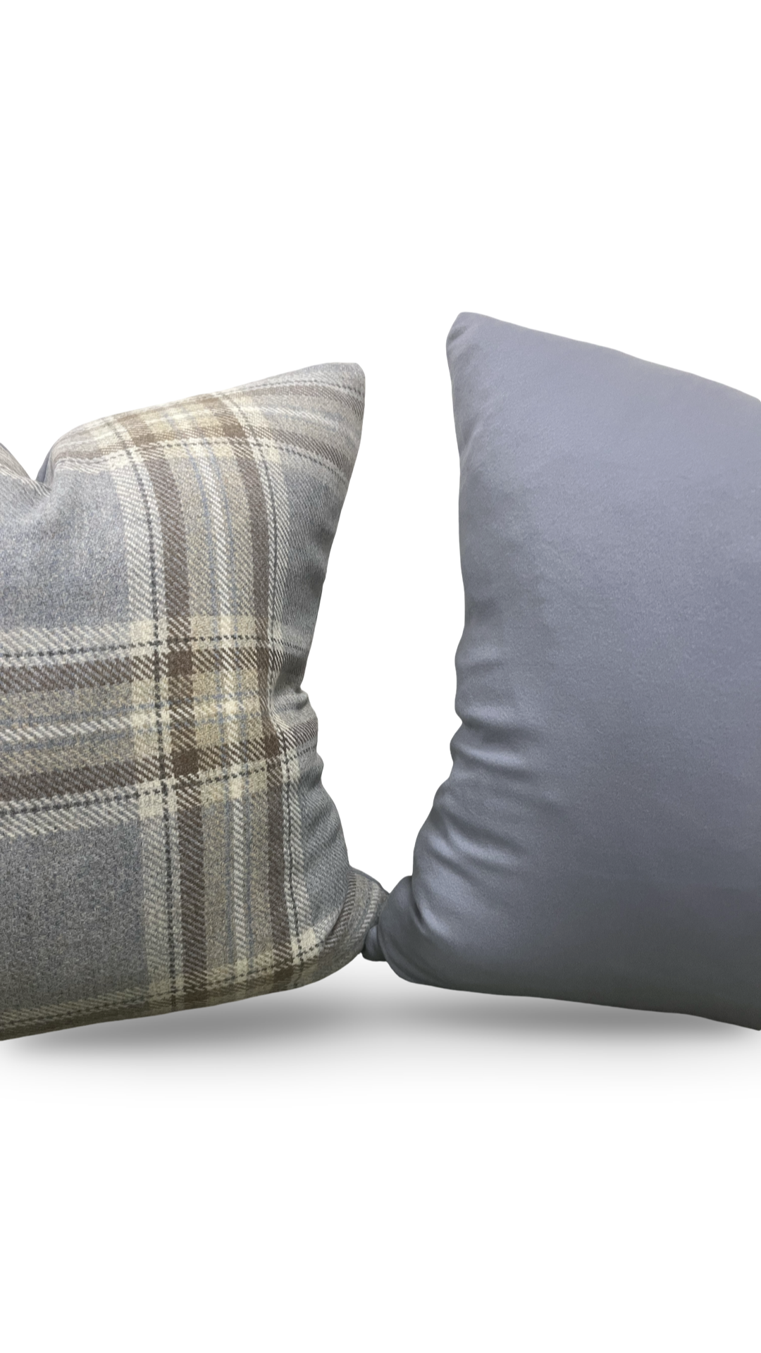 Plaid Decorative Pillow Erskine Plaid Old Blue 22x22" Knife Edge Cover