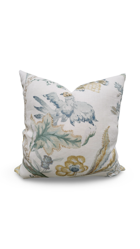 Decorative Pillow Belvedere Blue 22x22" Knife Edge Cover