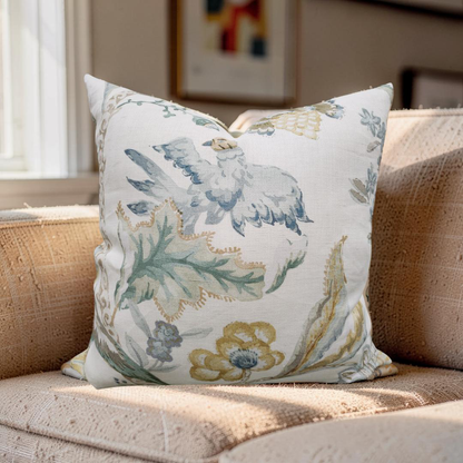 Decorative Pillow Belvedere Blue 22x22" Knife Edge Cover