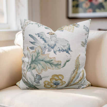 Decorative Pillow Belvedere Blue 22x22" Knife Edge Cover