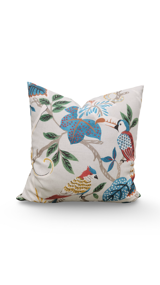 Colorful Decorative Pillow Indira Multi 18x18" Knife Edge Cover
