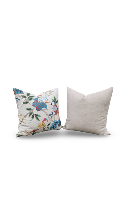 Colorful Decorative Pillow Indira Multi 18x18" Knife Edge Cover