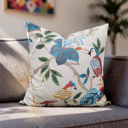 Colorful Decorative Pillow Indira Multi 18x18" Knife Edge Cover