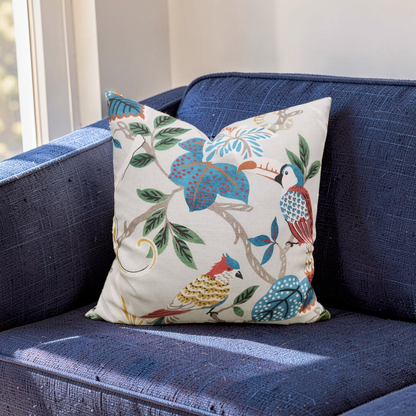 Colorful Decorative Pillow Indira Multi 18x18" Knife Edge Cover