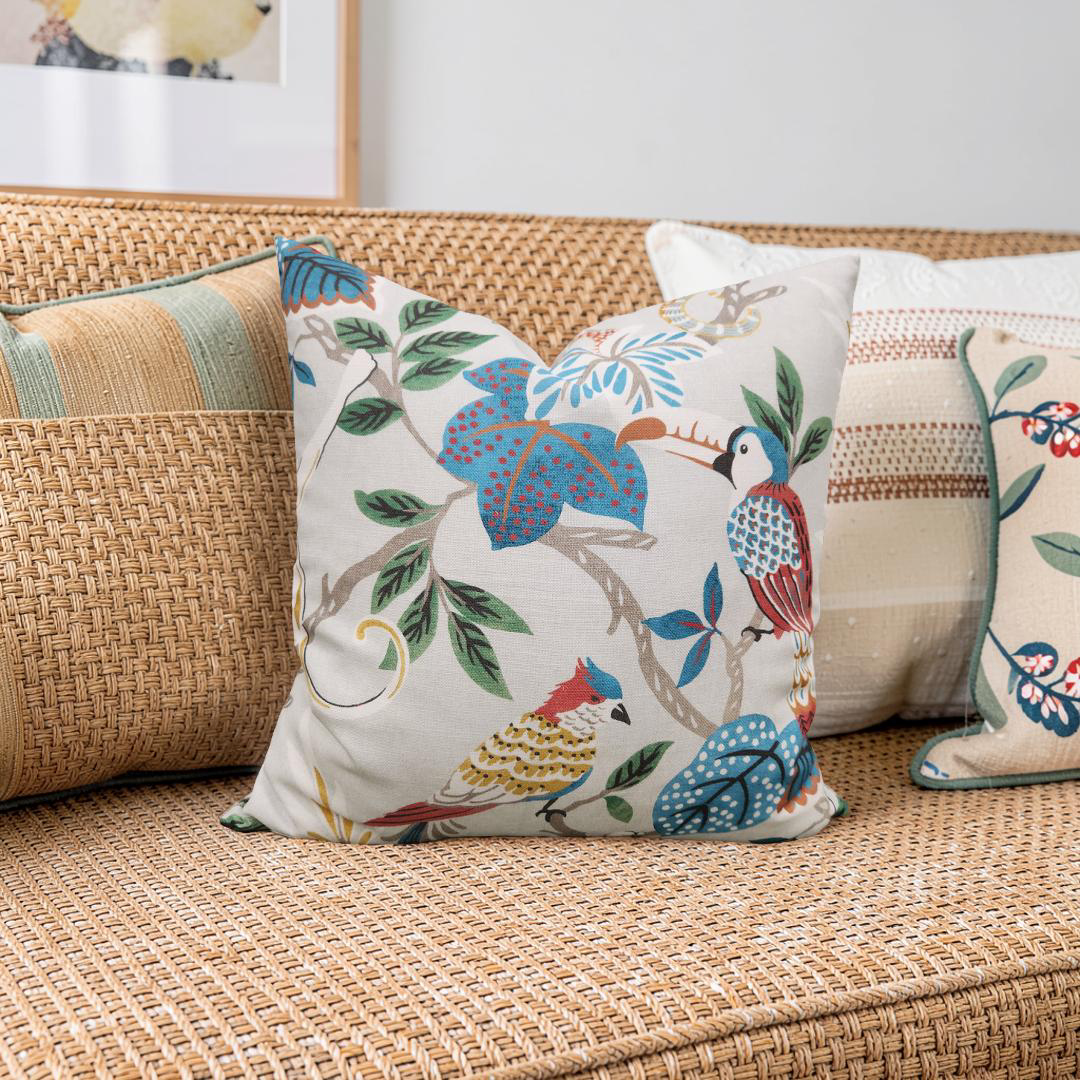 Colorful Decorative Pillow Indira Multi 18x18" Knife Edge Cover