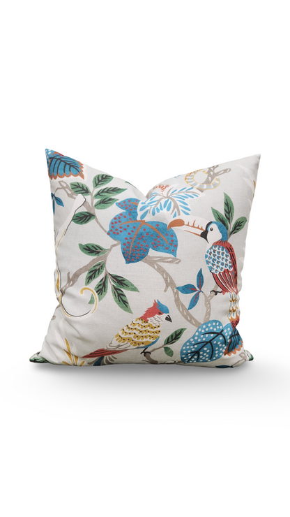 Colorful Decorative Pillow Indira Multi 18x18" Knife Edge Cover