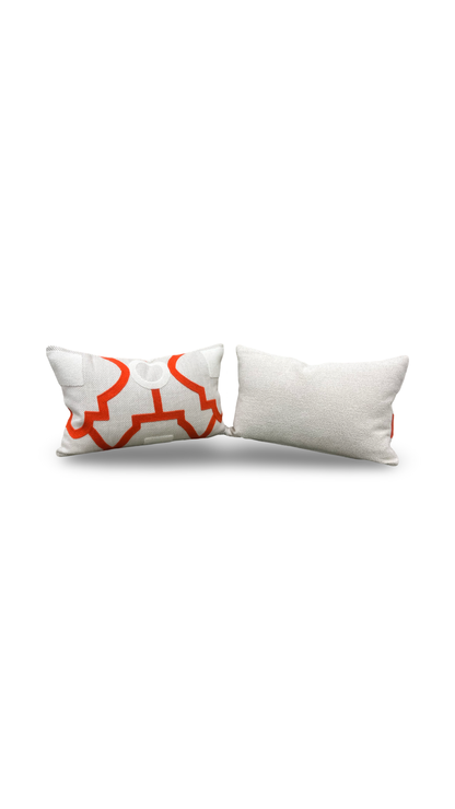 Tanvi Orange 12x18" Knife Edge Decorative Lumbar Pillow