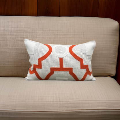 Tanvi Orange 12x18" Knife Edge Decorative Lumbar Pillow