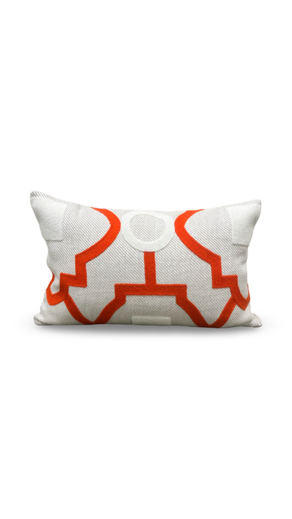 Tanvi Orange 12x18" Knife Edge Decorative Lumbar Pillow