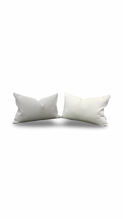 Cream Raised Polka Dots on Tan 12x18" Knife Edge Decorative Lumbar Pillow