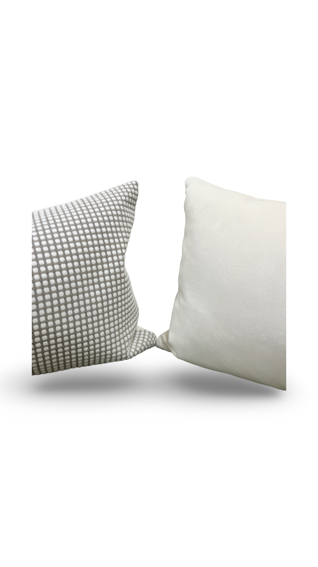 Cream Raised Polka Dots on Tan 12x18" Knife Edge Decorative Lumbar Pillow