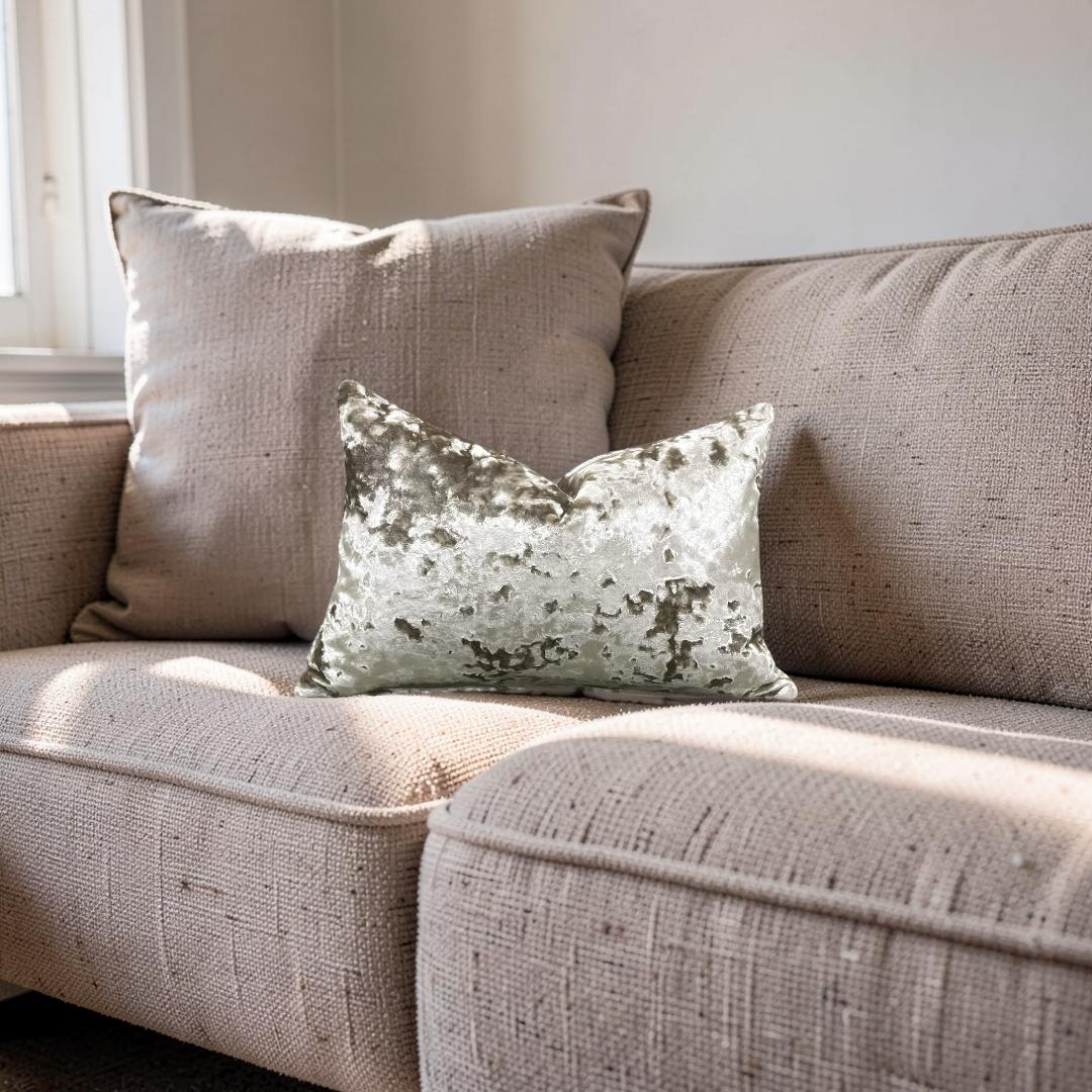 Crushed Velvet Knife Edge 12x18" Lumbar Pillow Cover