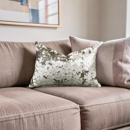 Crushed Velvet Knife Edge 12x18" Lumbar Pillow Cover