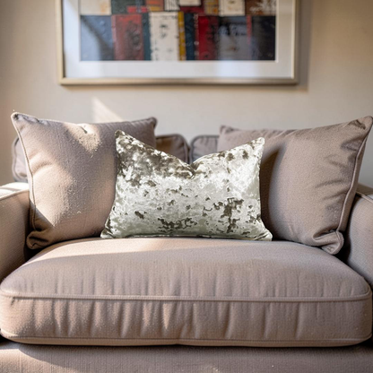 Crushed Velvet Knife Edge 12x18" Lumbar Pillow Cover