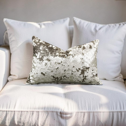Crushed Velvet Knife Edge 12x18" Lumbar Pillow Cover