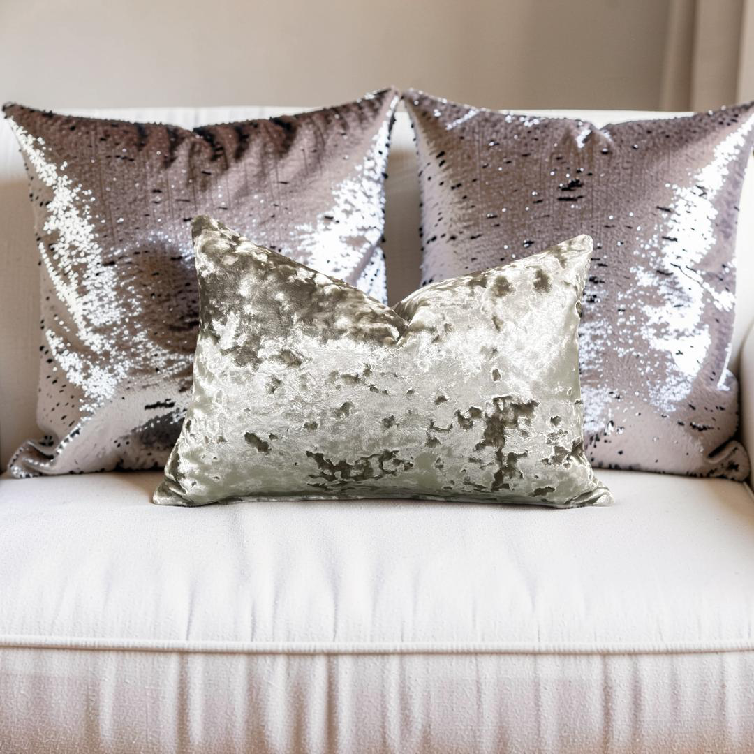 Crushed Velvet Knife Edge 12x18" Lumbar Pillow Cover