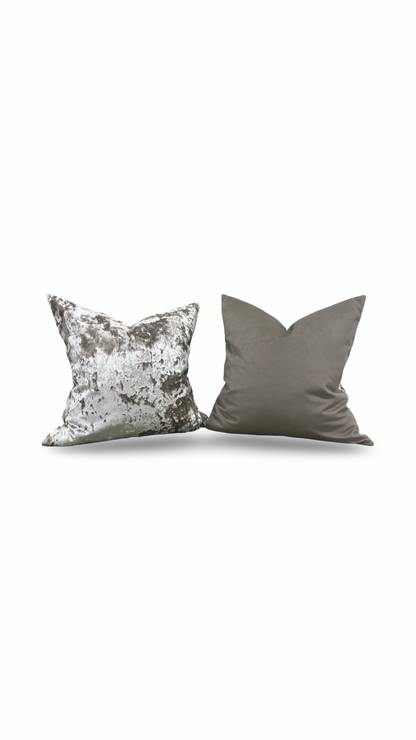 Crushed Velvet Decorative Pillow 24x24" Knife Edge Cover