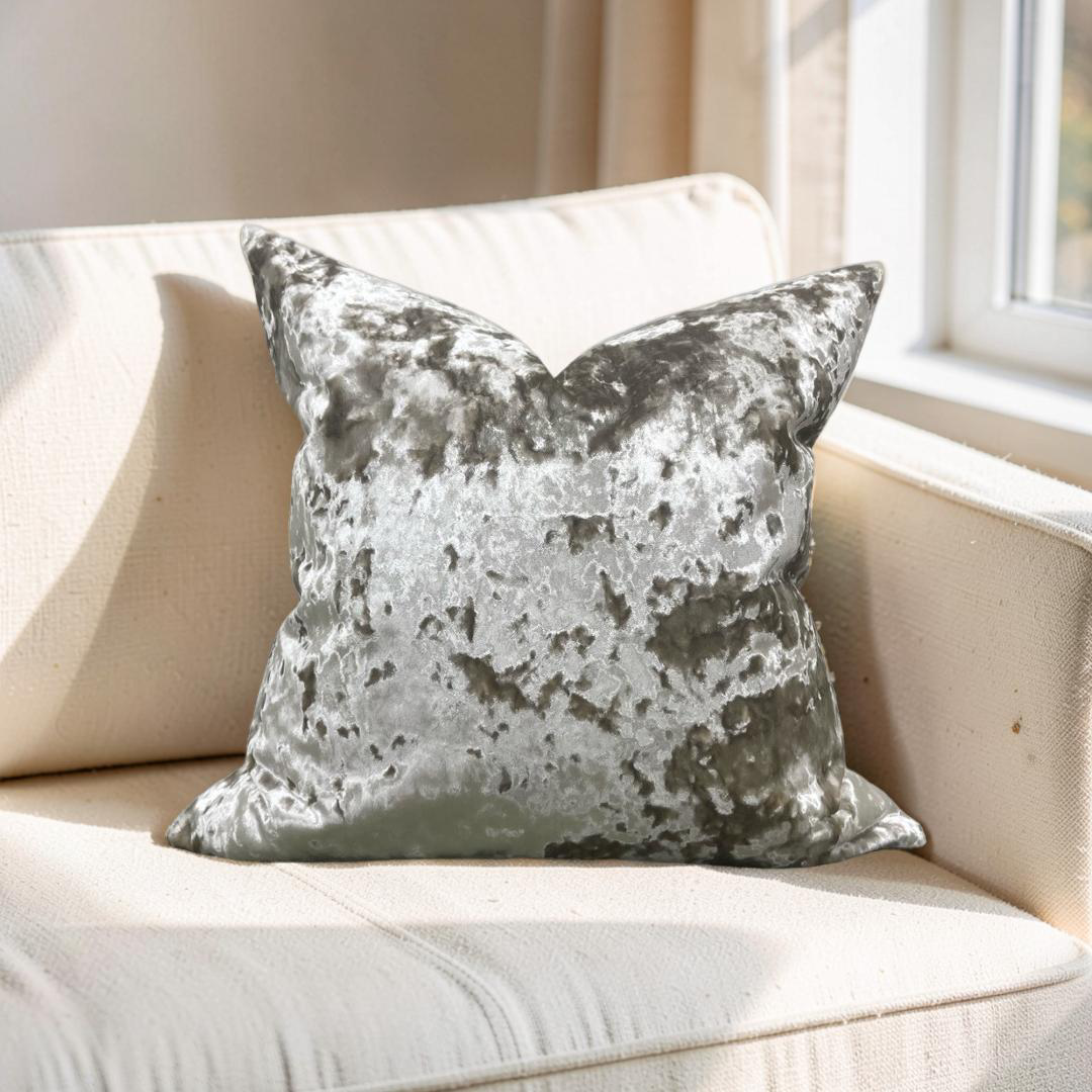 Crushed Velvet Decorative Pillow 24x24" Knife Edge Cover